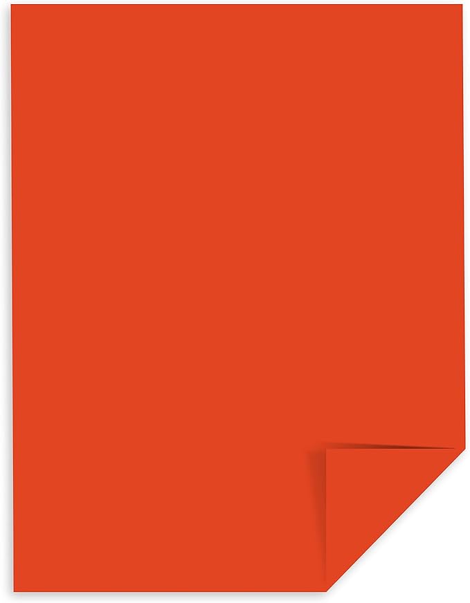 Astrobrights Color Paper, 8.5â€ x 11â€ , 24 lb/89 GSM, Orbit Orange, 500 Sheets (22561)