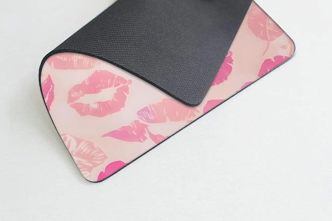 Sealed with a Kiss Pink Lipstick Mouse pad Customized Mousepad Non-Slip Rubber Base Mouse Pads for Computers Laptop Office Desk Accessories Mouse pad