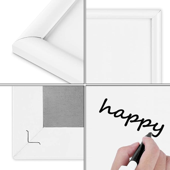Dry Erase White Board, Magnetic Whiteboard for Wall, Hanging Board for Decoration/Planning/Kitchen Grocery List/Drawing/Memo, for Office/School/Home 11.8"x 15.7"