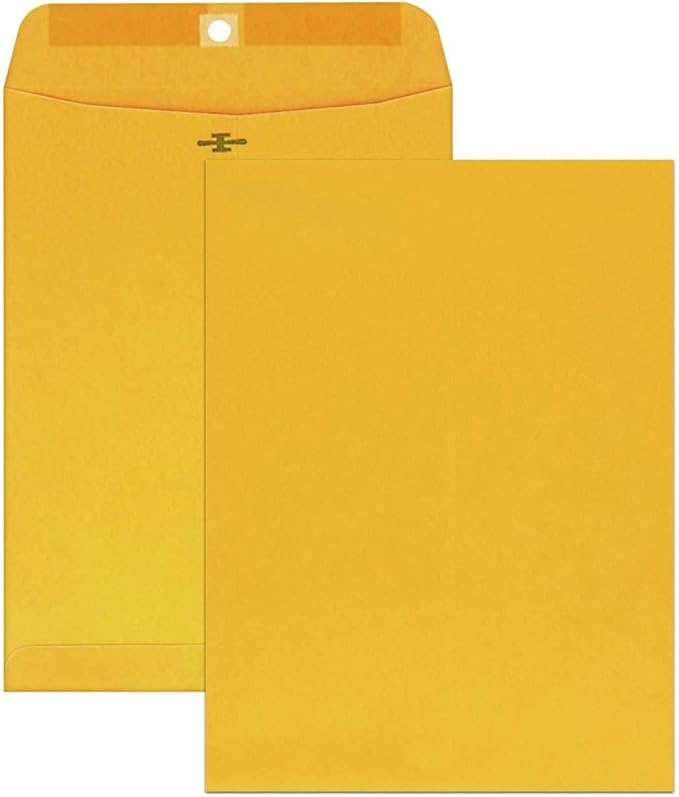 Mead Envelopes, 9" x 12", Clasp Closure, Brown Kraft All-Purpose 24-lb Paper Mailing Envelopes, 20 Count (76020) (Pack of 12)