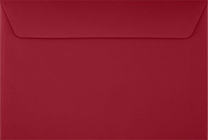 LUXPaper 6 x 9 Booklet Envelopes | Garnet Red | 80lb. Text | 250 Qty