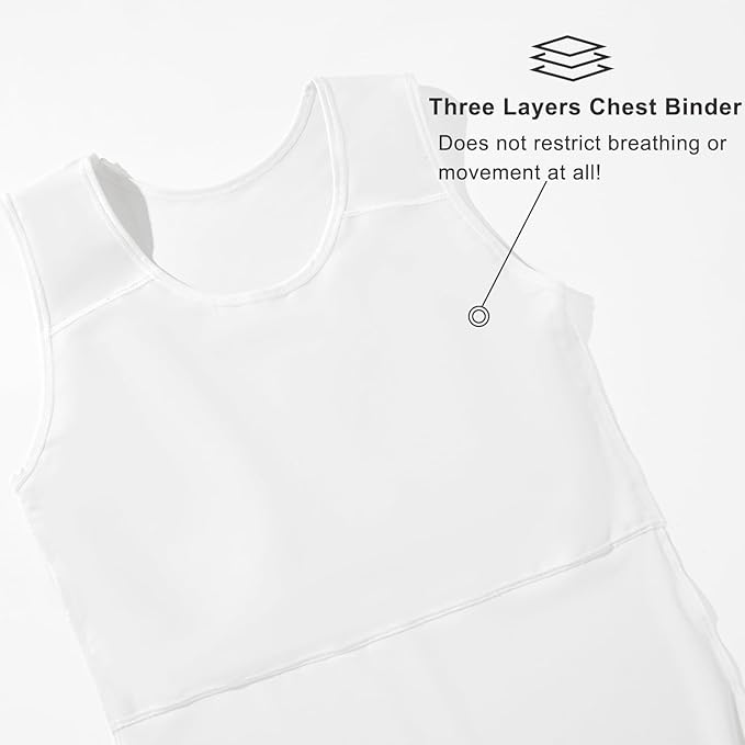 Chest Binder for Transgender FTM Breast Binder Long Trans Tank Binder