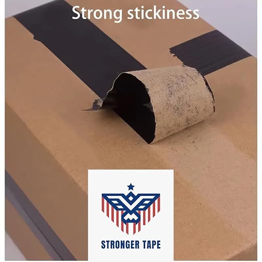 Black Carton Sealing Tape, 2 x 110 Yard, 2.0 mil Thick, Heavy Duty (1 Roll) for Moving, Packing, Shipping and Storage