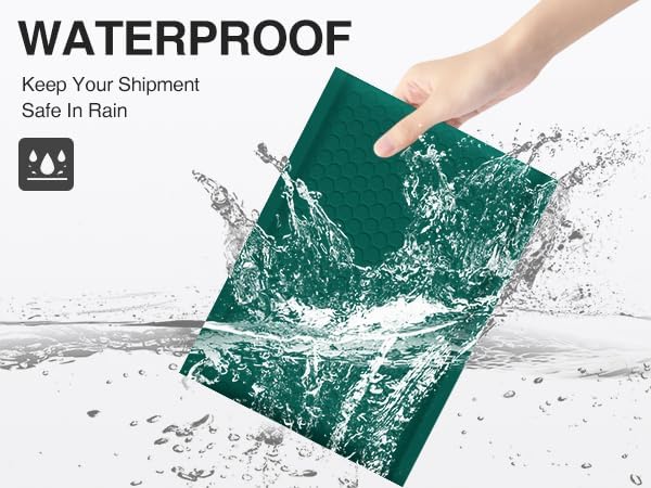 UCGOU Bubble Mailers 5x8.6" Usable Size 5x7" Padded Envelope Green 100 Pack | Waterproof Lightweight Mailing Packages,Opaque Self Seal Adhesive Boutique Padded Shipping Bags for Jewelry Makeup Supplier