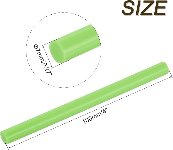 uxcell 12pcs Mini Hot Glue Sticks for Glue Gun 0.27 x 4 Inch Small Glue Sticks, 7 x 100mm Turquoise Green