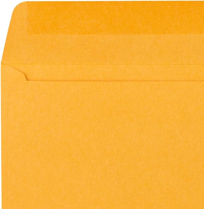 JAM PAPER #12 Manila Envelopes - 4 3/4 x 11 - Brown Kraft Manila - Bulk 1000/Carton