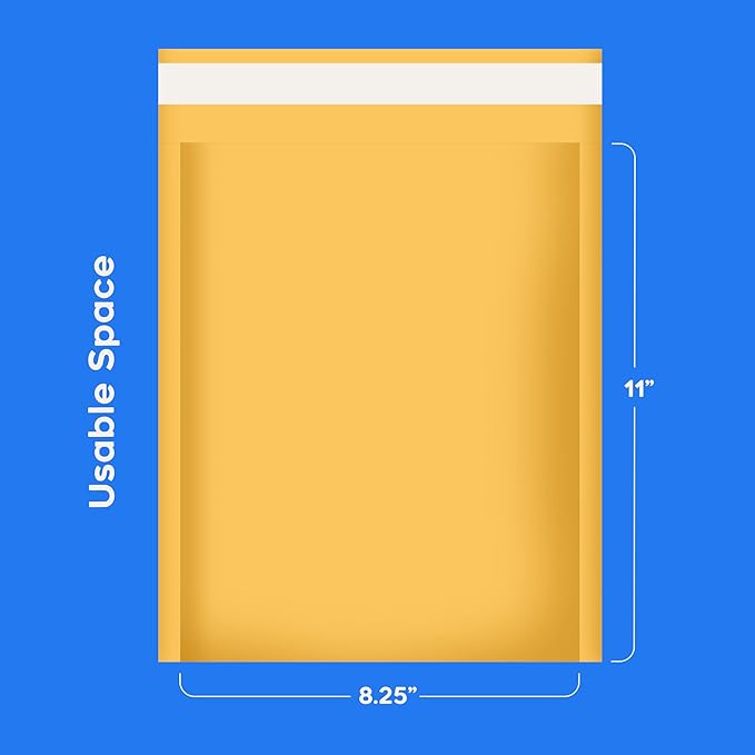 The Boxery 8.5”12” Kraft Bubble Mailers |100 Padded Envelopes Included - Self Sealing Shipping Bags - #2