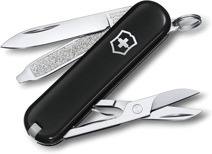 Victorinox, Pocket Knife, Small, Classic SD, 58 mm, Black (7 Functions, Blade, Nail File, Screwdriver 2.5 mm, Scissors)