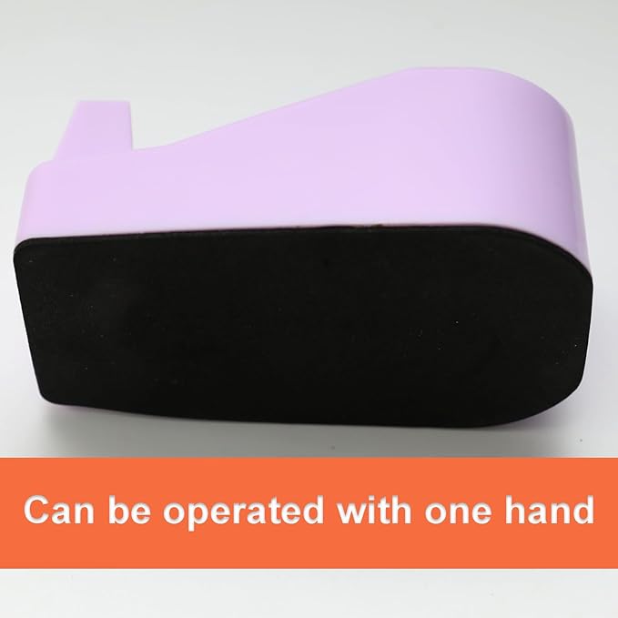 SHOIKOM Stylish and Sharp Desktop Tape Dispenser Cute Office Tape Dispenser for Desk - Non-Skid Base, Macaron Purple