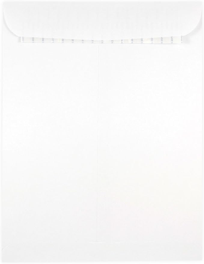JAM PAPER 9 x 12 Open End Catalog Commercial Envelopes with Peel and Seal Closure - White - Bulk 100/Box