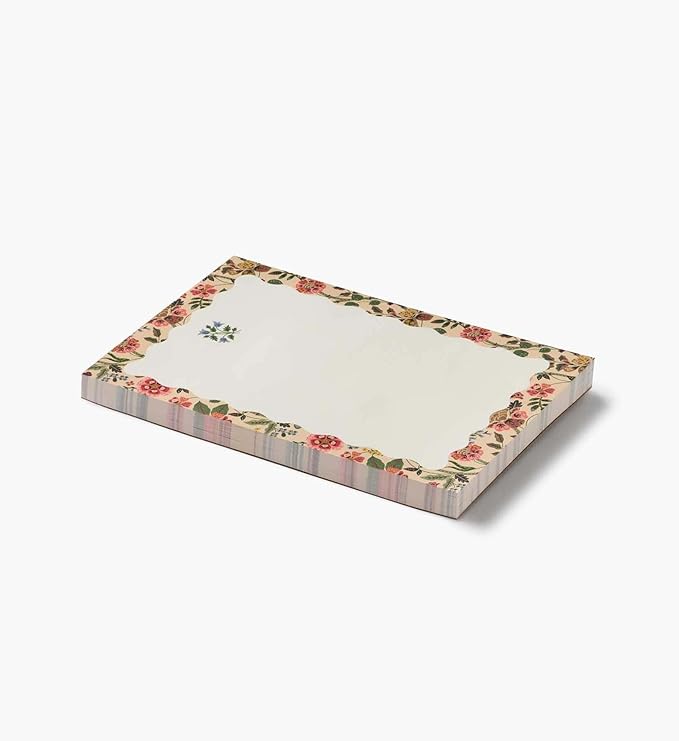 RIFLE PAPER CO. Blank Notepad 75 Tear-Off Pages, Manage Important Tasks, Jot Down a To-Do List, or Leave a Sweet Message with our Illustrated Notepads (6.5" L x 4.25" W), Gracie