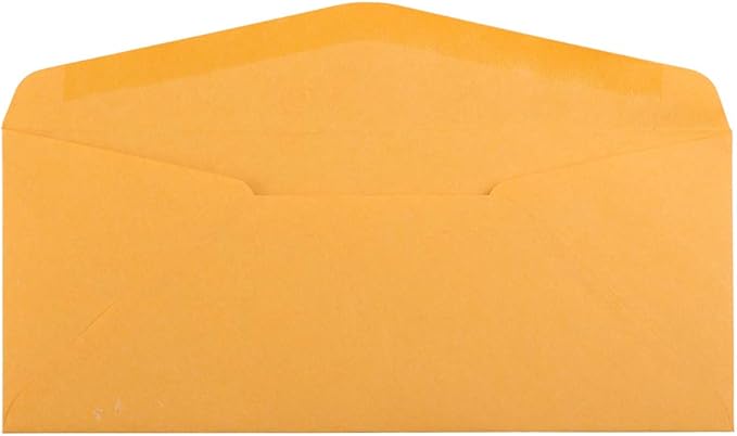 JAM PAPER #10 Business Commercial Envelopes - 4 1/8 x 9 1/2 - Brown Kraft Manila - Bulk 500/Box