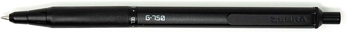 Zebra Pen – STEEL Series Premium Gel Pens – G-750 Retractable, 0.7mm Medium Point Black Ink, Rapid Dry Ink, Comfort Knurled Grip, Black Brass Barrel, Refillable, Japanese Craft Detail, 2-Pack (49812)