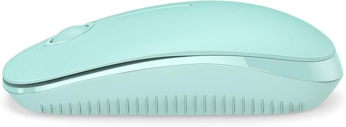 VssoPlor Wireless Mouse, 2.4G Slim Computer Laptop Mouse, Mint Green | Portable Mouse, Plug & Play USB Nano Receiver, Quiet Silent Optical Mice for Notebook, PC, Laptop, Computer, Windows, Mac