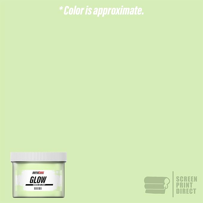 Rapid Cure® Screen Printing Ink Glow in The Dark (5 Gallon - 640oz) - Plastisol Ink for Screen Printing, Fast Curing Fabric Paint - Screen Print Direct®, USA Made
