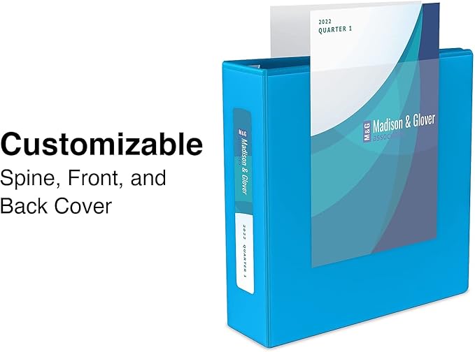 Staples Heavy-Duty 2-Inch D-Ring View Binder, Reinforced Spine, Holds Up to 450 Sheets, Light Blue, for Office & School