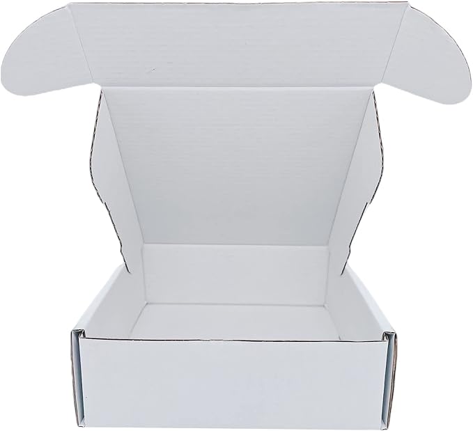 Small White Box 5 x 5 x 1 Inch 50 Pack Recyclable Corrugated Gift Mailers Storage Business Packaging Shipping Boxes