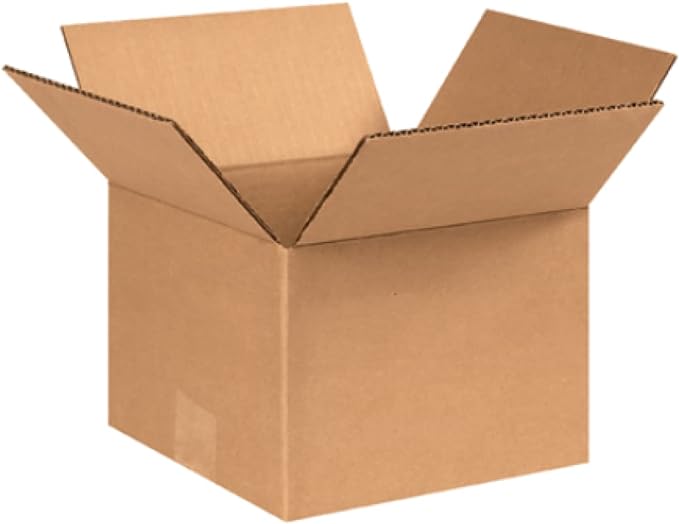 Secure Seal - 8x8x6 Pack of 25 Corrugated Cardboard Packing Shipping Mailing Moving Carton Boxes | Packing, Shipping, Mailing, Moving