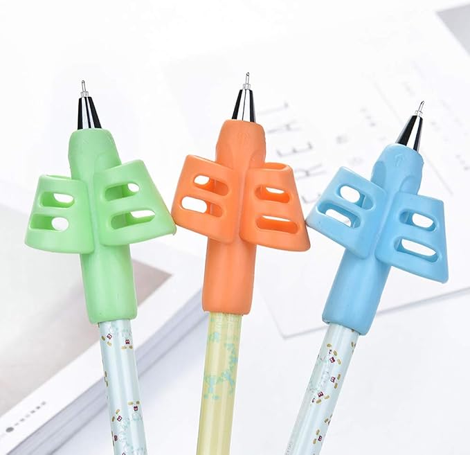 JuneLsy Pencil Grips Pencils Grips for Kids Handwriting Posture Correction Training Writing AIDS for Kids Toddler Preschoolers Students Children Special Needs (18PCS)