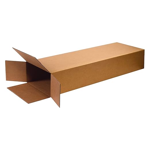 BOX USA Shipping Boxes Larg 18"L x 6"W x 45"H 5-Pack, Cardboard Box for Shipping, Moving, Mailing, Packing, Packaging and Storage