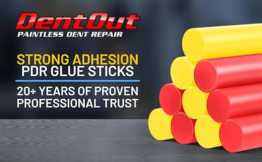 Monstrous Yellow and Red PDR Glue Sticks (10 Pack) - High Adhesion for Precision Paintless Dent Removal – Professional Paintless Dent Repair Glue Sticks
