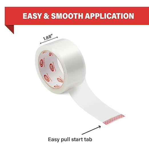 Simply Cool Packing Tape 36 Rolls, Clear Heavy Duty Packaging Tape for Shipping, Moving Boxes, Sealing, Mailing & Storage – Strong 1.88” Wide x 60 Yards Per Refill Roll, 2160 Yards Total