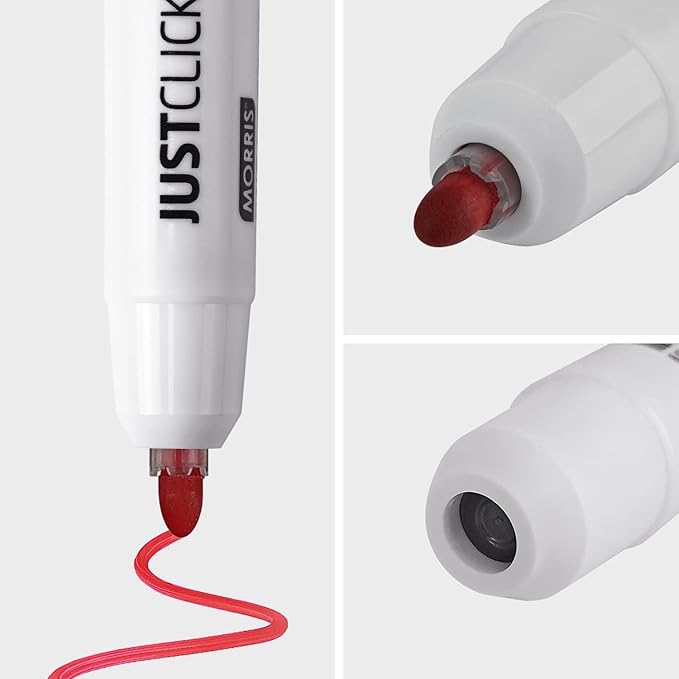 carrotez Retractable Dry Erase Markers, Click Dry Erase Whiteboard Markers, Bullet Tip, Thick Barrel, 12 Count, Red