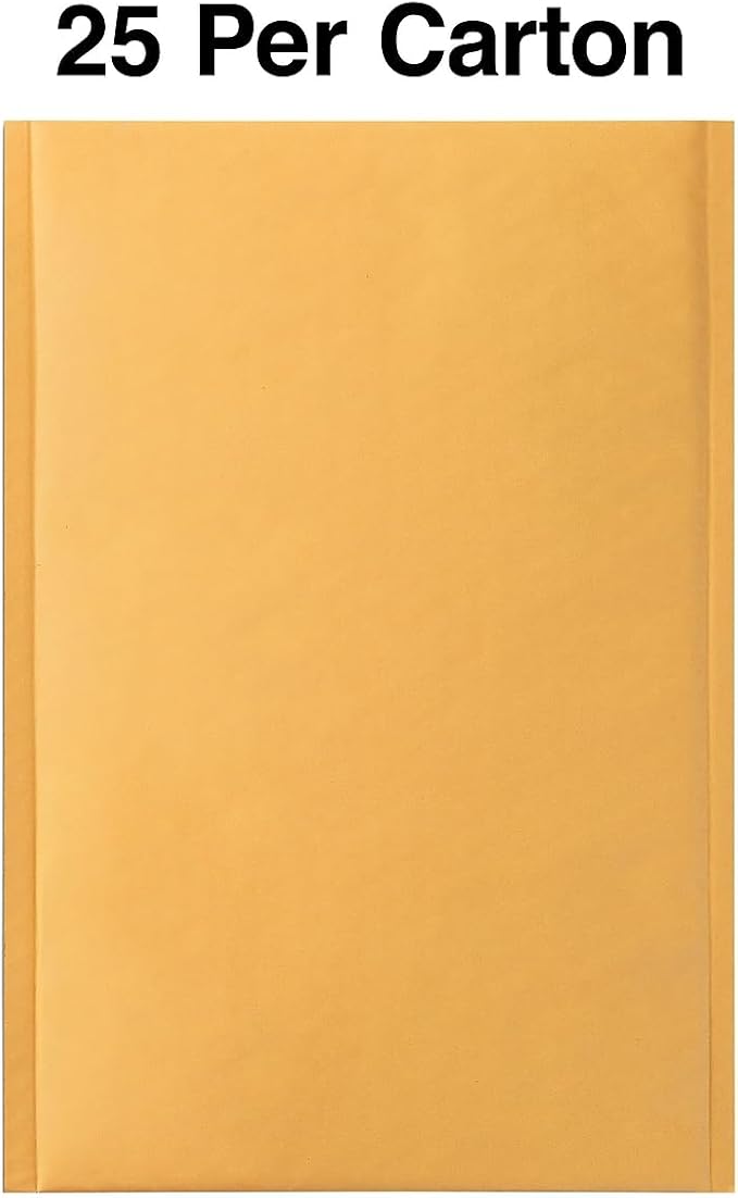 Staples Self-Sealing Bubble Mailers, #2 Size, 9.25x11 Inch, 25/Ctn | Cushioned protection for shipping fragile items and small packages.