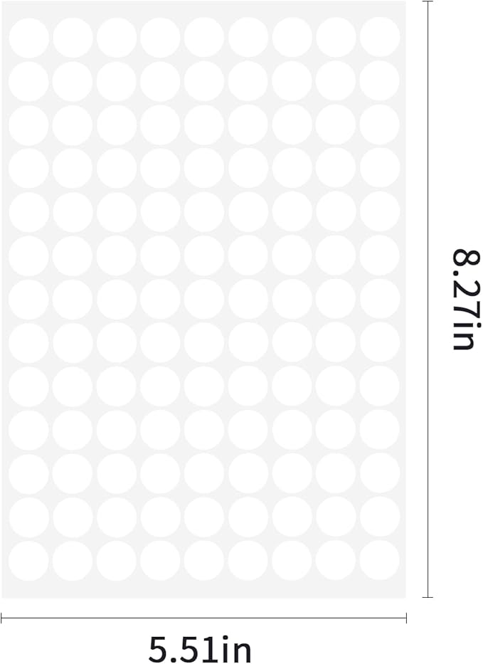 2340 PCS White Dot Stickers 1/2" Round Circle Coding Labels | Used as calendar markers, kindergarten activities, craftst, recommended for writing with oil-based markers,strong adhesion.