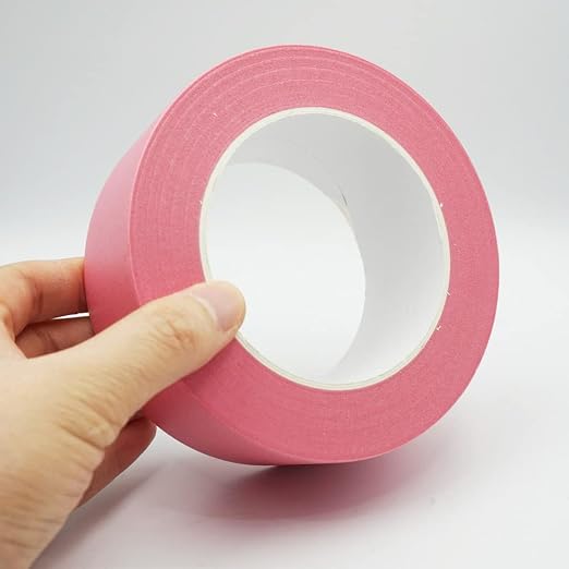 2 Inch Masking Tape Pink Painters Tape, Pink Paper Tape for Arts DIY Crafts Painting Labeling Decoration School Projects Home Office, 2 inch x 55 Yards