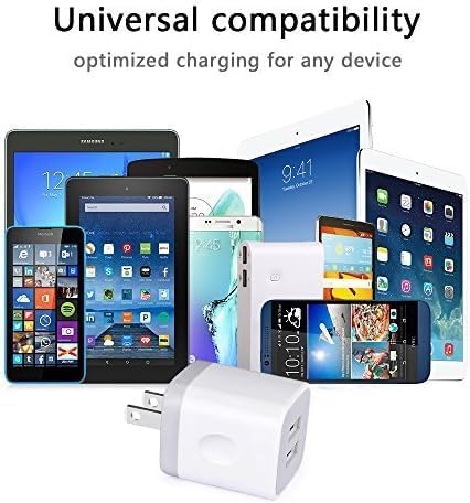 Wall Charger,USB Brick 3Pack 2.1A/5V Dual Port USB Plug Charger Cube Power | Adapte Fast Charging Block for iPhone 17 16e 16 15 14 13 12 Pro Max 8 7 6 Plus 5S,iPad,Samsung Galaxy S8 S7 S6,Android Phone