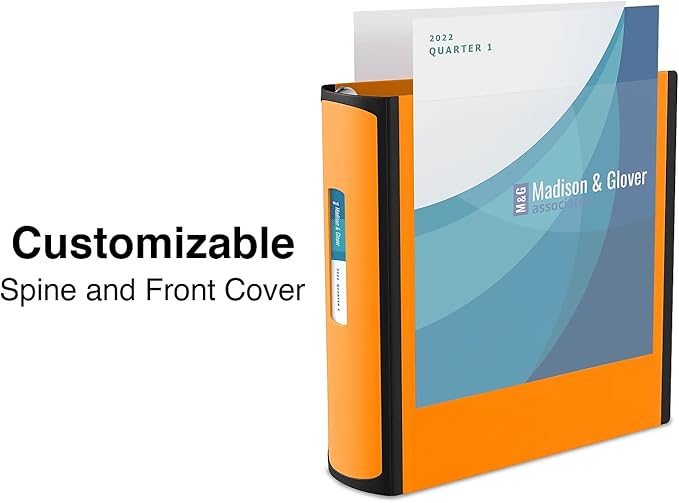Staples Better Binder, 2" D‑Ring 3‑Ring Binder, Bright Orange, Reinforced Rubber Spine, Durable High‑Capacity Binder for School & Office