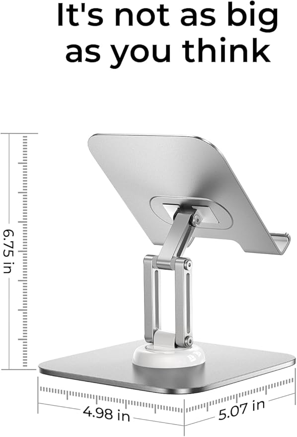LISEN for iPad Stand Holder Adjustable Tablet Stand for Desk, 2026 for iPad Accessories Rotating Display Stand PC Office Accessories for Desk Women Gifts Kindle Table Mount/PS/Switch iPhone 12.9"-4.7"