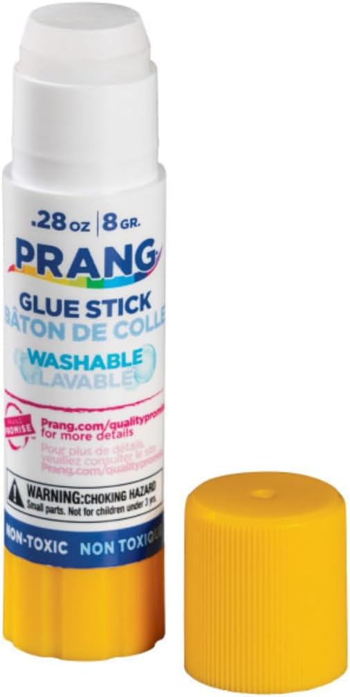 Prang Washable Glue Stick, Clear, 0.28 oz., 12 Count
