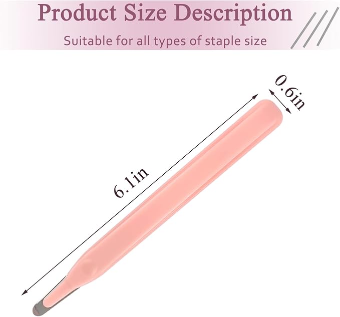 Staple Puller Remover, Magnetic Tip for Effortless Staple Removal, Professional Stapler Remover for School, Office, and Home, Pink