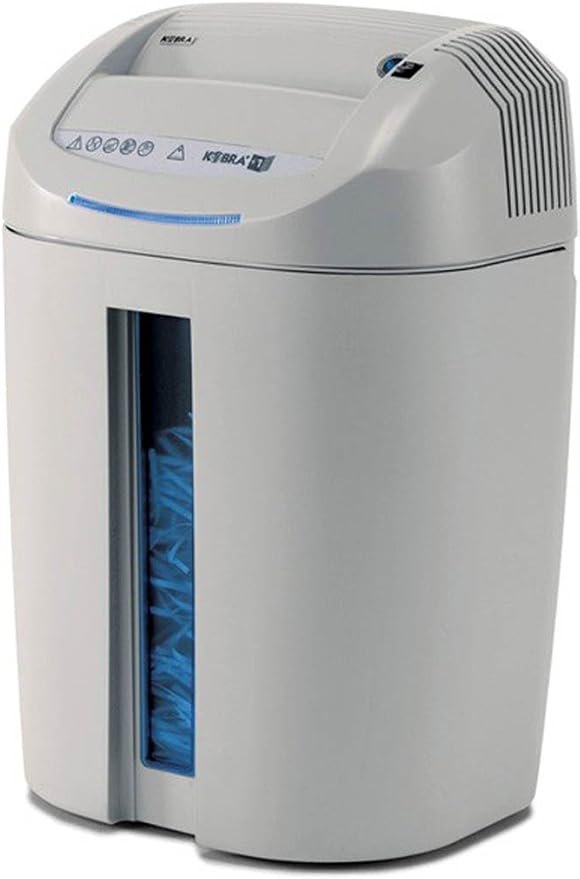 Kobra +1 CC4 Professional Office Cross Cut Shredder, Shreds up to 14 Sheets of Paper at a Time and Credit Cards, Carbon Hardened Cutting Knives Unaffected by Staples and Clips