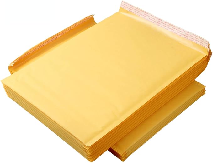 Acrux7 Kraft Bubble Mailers 11 x 16 Inch, 25 Pack Padded Envelopes, Self Seal Bubble Mailers with Peel-N-Seal, Padded Envelopes Shipping Envelopes for Shipping and Packaging