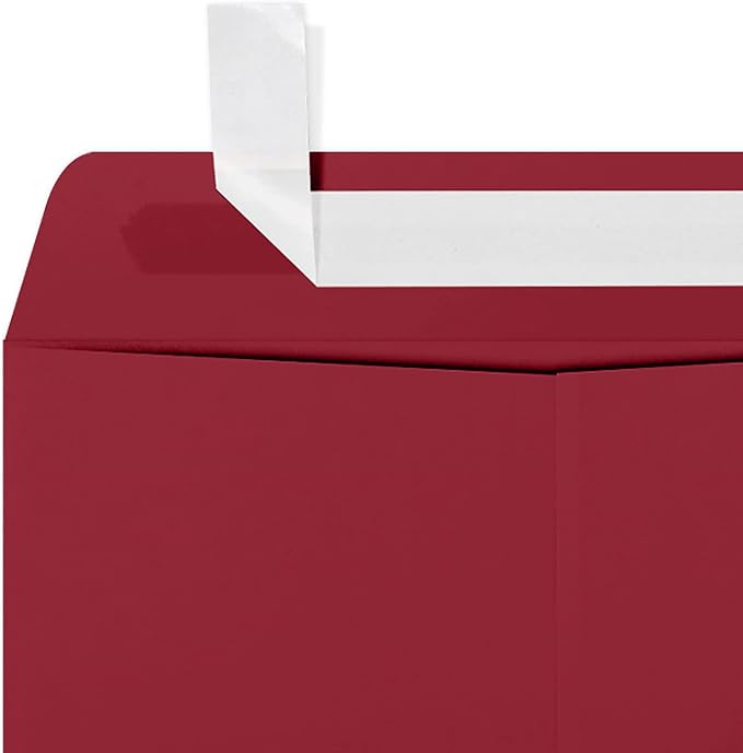 LUXPaper 9 x 12 Open End Envelopes | Peel & Press | Garnet Red | 80lb. Text | 250 Qty