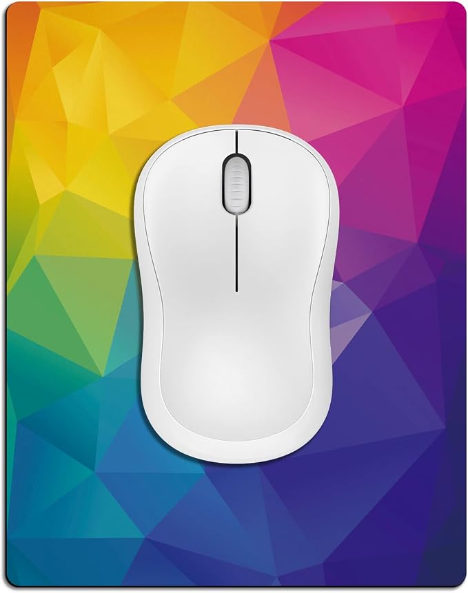 Small Mouse Pad, Mini Mouse Pads for Wireless Mouse and Laptop, Travel Mousepads with Designs - Cool Colorful Rainbow, Portable Mousepad with Non-Slip Rubber Base - 5.5 x 7 in