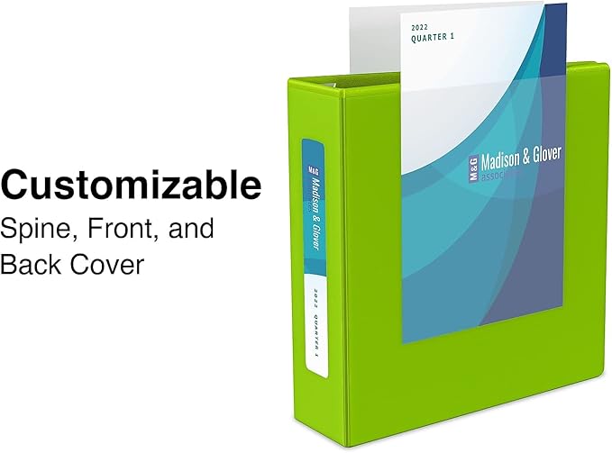 Staples Heavy-Duty 1-Inch D-Ring View Binder, Reinforced Spine, Holds Up to 275 Sheets, Chartreuse, for Office & School