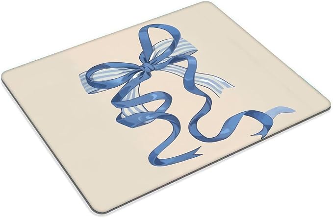 Heartstrings Blue Bow Coquette Mouse pad Customized Mousepad Non-Slip Rubber Base Mouse Pads for Computers Laptop Office Desk Accessories Mouse pad