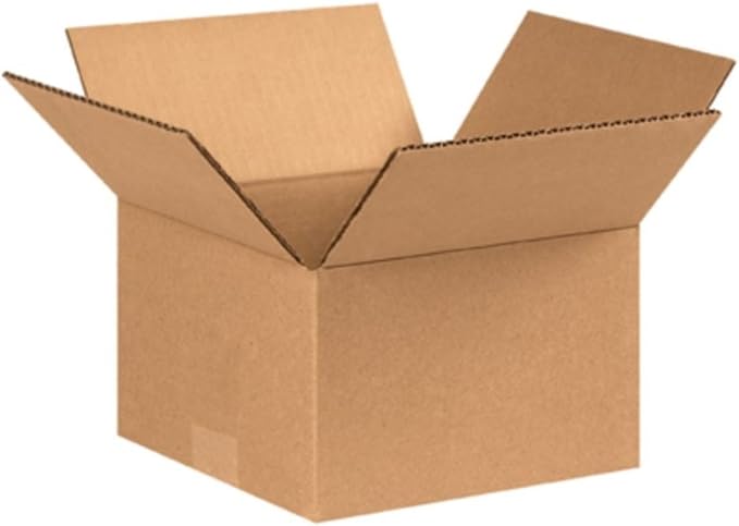 Secure Seal - 8x8x5 Pack of 100 Corrugated Cardboard Packing Shipping Mailing Moving Carton Boxes