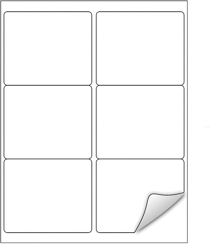 LabelMore 3 1/3 x 4 Labels - 6 Up Self Adhesive Shipping Labels - FBA Labels - 10000 Sheet/ 60000 Labels