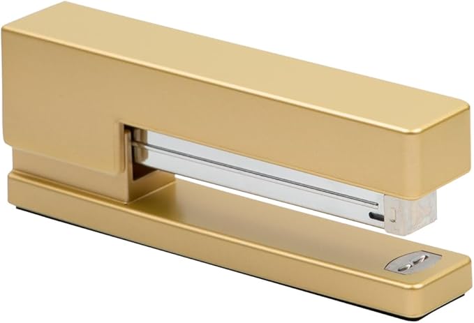 JAM PAPER Office & Desk Sets - 1 Stapler & 1 Tape Dispenser - Gold - 2/Pack