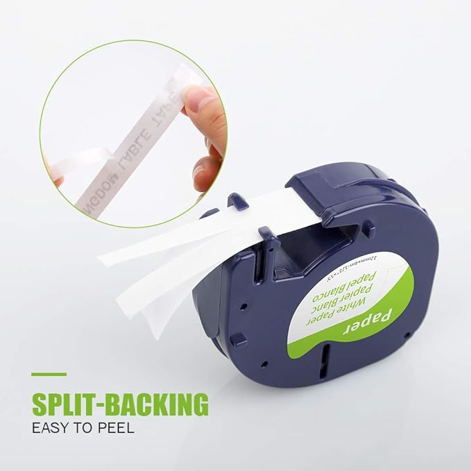 Label KINGDOM 20 Pack Replace for Dymo Label Maker Refills Compatible with Dymo Label Tape 91330 10697 Refills, Lt Paper Self-Adhesive Labeling Tape for Labeler LT-100T LT-100H LT200B Plus QX50