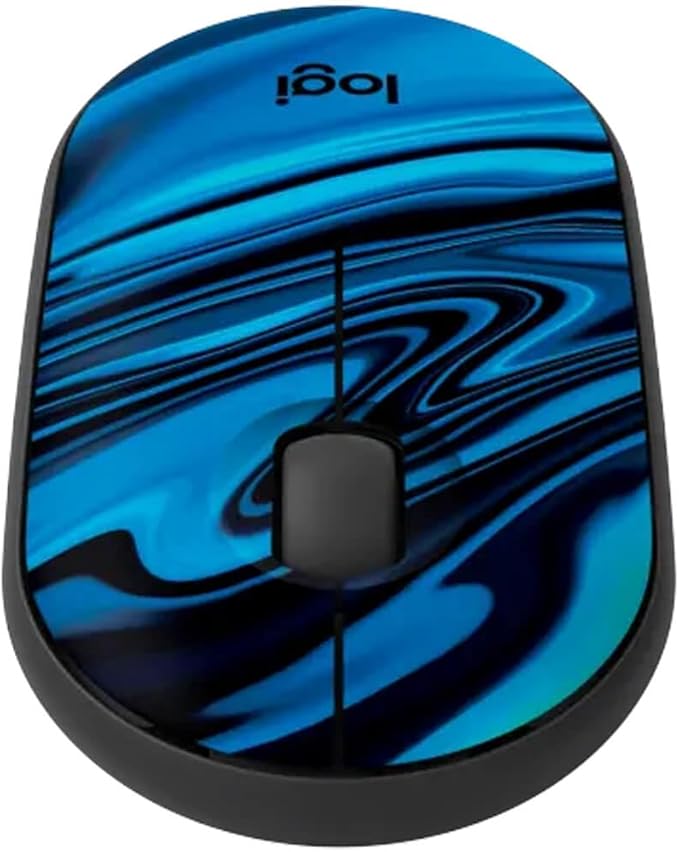 Logitech M340 Wireless Mouse with Limited Edition Prints, USB Receiver and Silent Clicks, Portable Wireless Mouse for Laptop, PC, Windows, Chrome, Surface – Blue Galaxy
