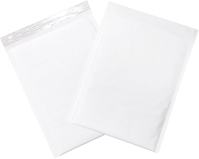 BOX USA 8 1/2 x 12" White Bubble Mailers (25 Pack) - Paper Padded Envelopes, Self-Seal Shipping Bags for Business, Heavy Duty Cushioned Mailing Envelopes for Packaging and Shipping
