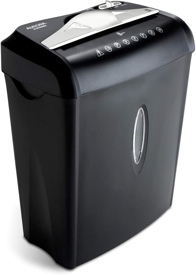 Aurora AU875XA Paper and Credit Card Shredder with 3.7-Gallon Wastebasket, 8-Sheet Cross-Cut with Basket