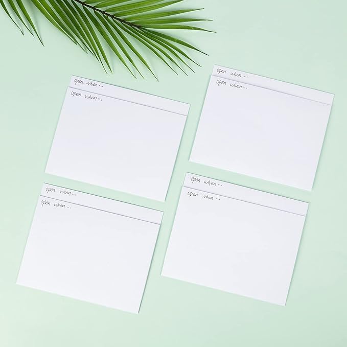 50 Pack 5 x 7 Envelopes Colored Self Seal for Wedding, Party Invitations, Greeting Cards, Announcements, Photos, 5.24 x 7.21 Inches (White)
