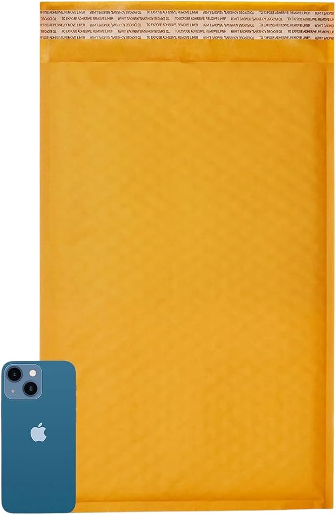 50 PC #6 12.5x19 Inches 50 Pack Inches Kraft Bubble Mailers Yellow Shipping Padded Envelopes Self Seal Waterproof Cushion Envelopes